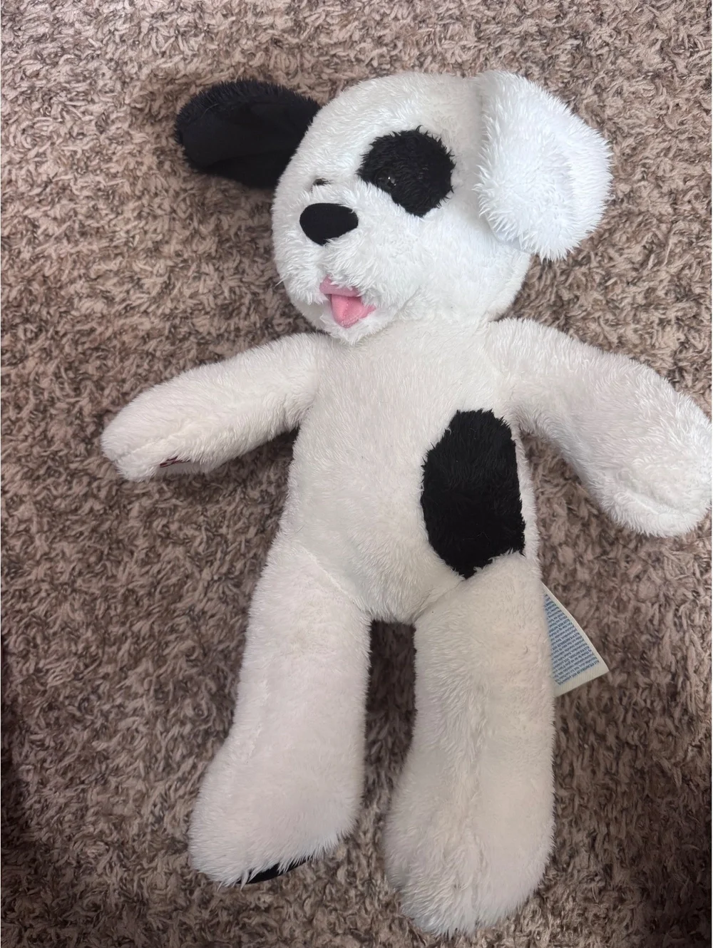 Build A Bear Cookies & Cream Pup Dog 16” Plush Black White 021809 2017 Retired